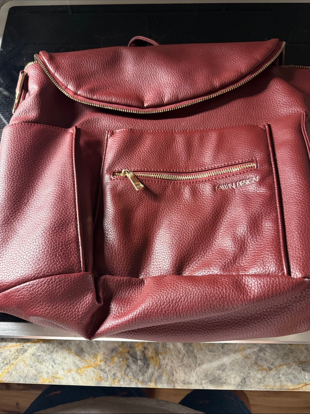 Fawn Diaper Bag Maroon